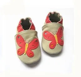 Cow Leather Baby Booties - Soft Soles, Non-Slip Infant Shoes