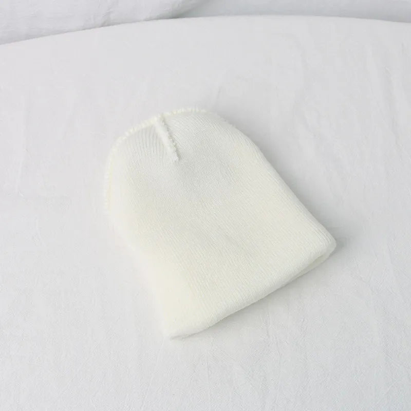 Cartoon Bear Knitted Baby Hat - Winter Warmth for Toddler Kids