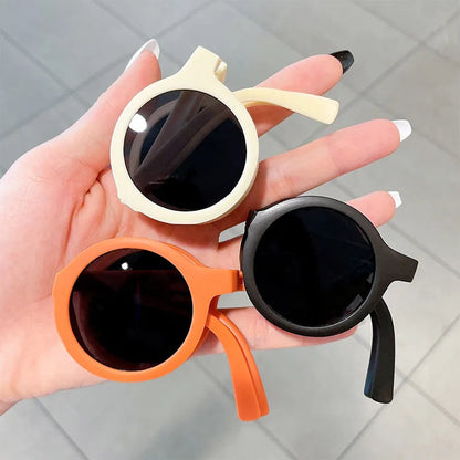 Retro Foldable Round Sunglasses for Baby