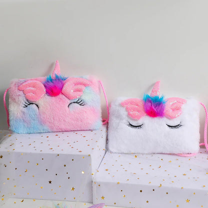 Plush Unicorn Shoulder Bag