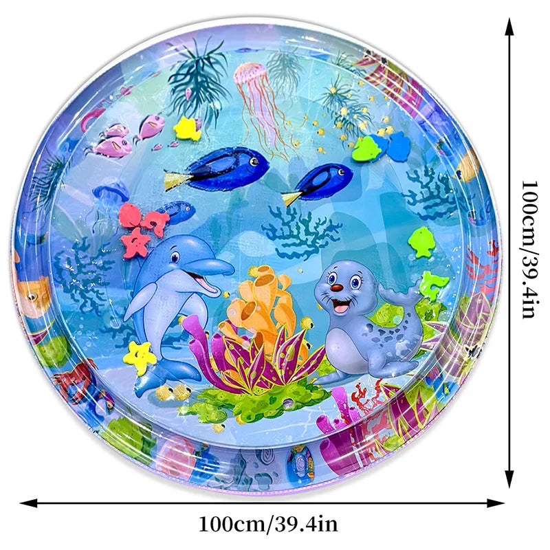 Inflatable Water Mat: Large Dolphin Seal Pattern