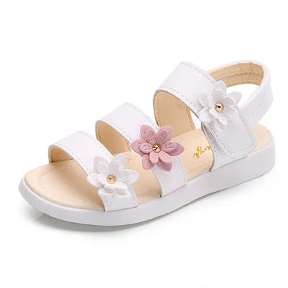 Girl's Summer Floral Sandals - Princess Fashion