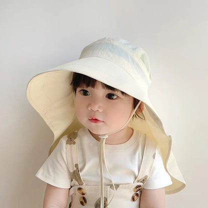 Quick-Dry Fisherman Hat: Cartoon Sunshade Cap for Kids