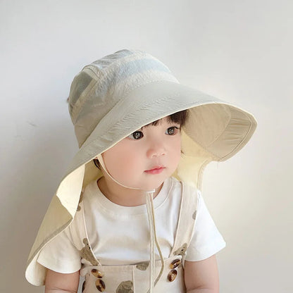 Quick-Dry Fisherman Hat: Cartoon Sunshade Cap for Kids