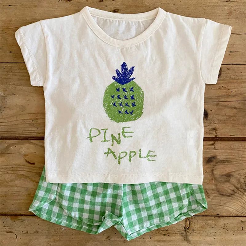 Cotton Sleeveless Baby Pajama Sets: Cartoon Homewear for Summer
