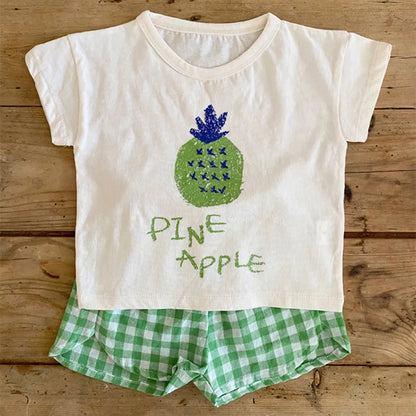 Cotton Sleeveless Baby Pajama Sets: Cartoon Homewear for Summer
