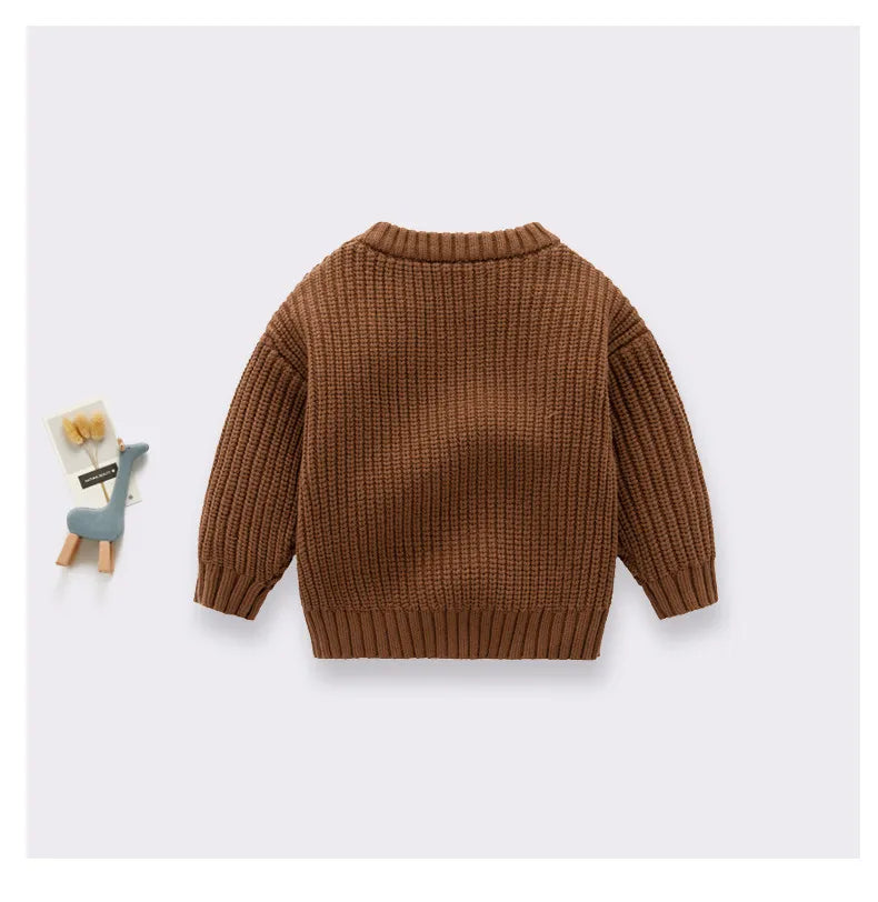 Knitted Loose Sweater for Baby in Autumn/Winter