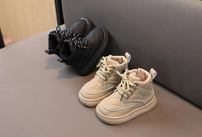 Plaid Fashion Kids Snow Boots