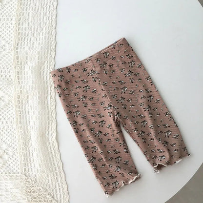 Floral Print Lounge Sleepwear: Fashion Shorts Set for Girls