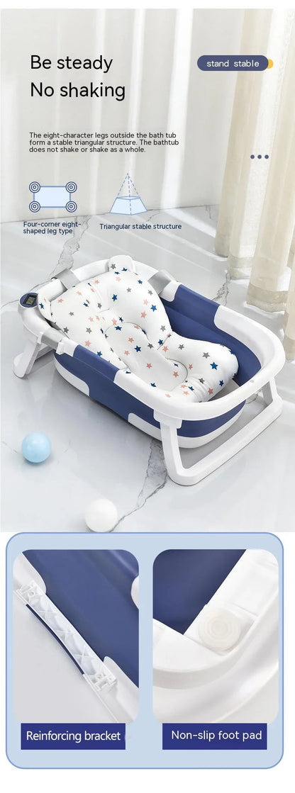 Real-time Temperature Silicone Baby Bath Tub
