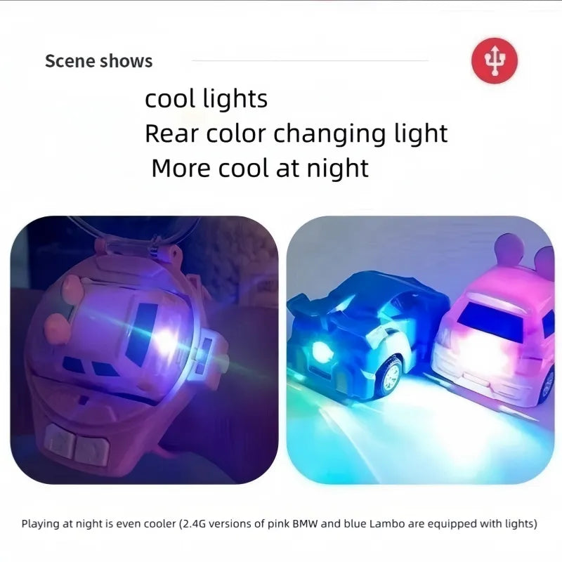 Kids Mini Watch Remote Control Car - USB Charging, Birthday Gift