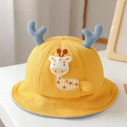 Cute Cartoon Animal Baby Bucket Hat: With Ears, Suitable for Baby