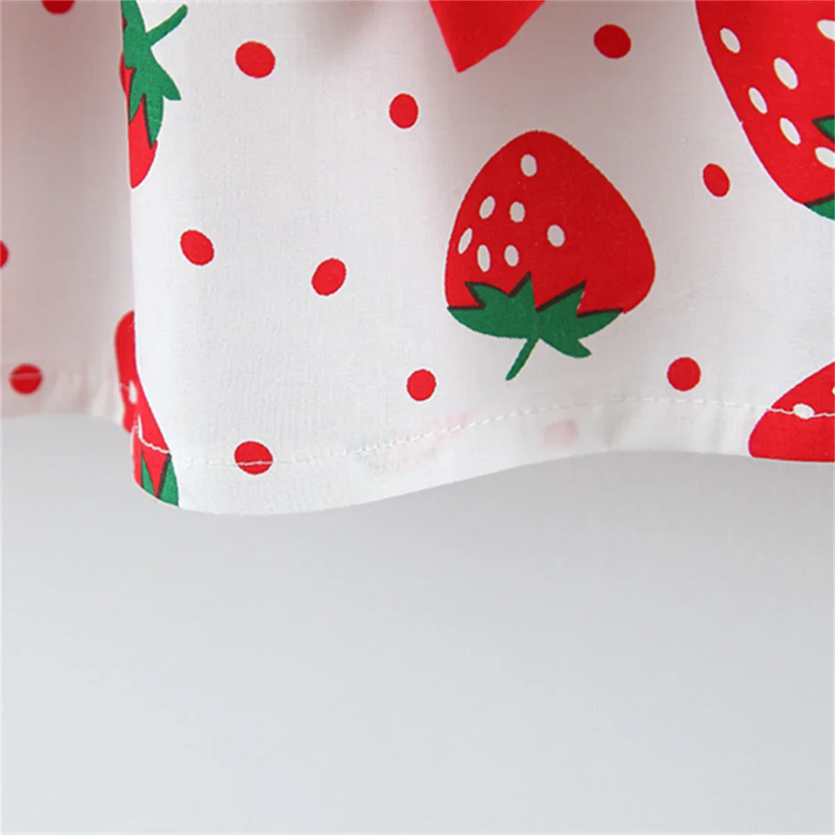 Summer Baby Girl's Strawberry Dress with Hat