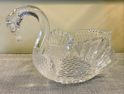 Bohemia Crystal Swan Centerpiece Bowl