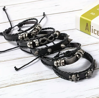 Vintage Adjustable Multilayer Leather Braided Bracelets