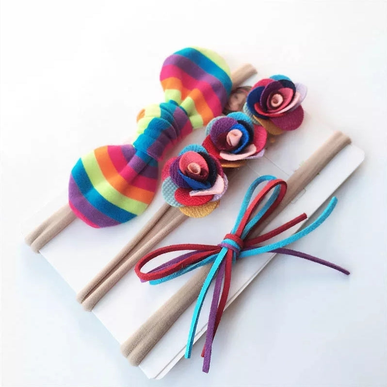 Cute 3 in 1 Rainbow Headbands