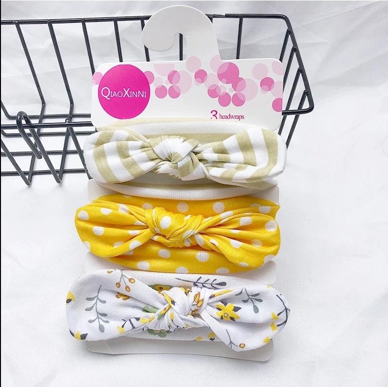 3in1 Cotton Bow Headbands