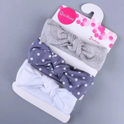 3in1 Cotton Bow Headbands