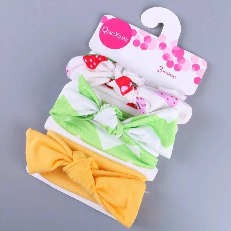 3in1 Cotton Bow Headbands