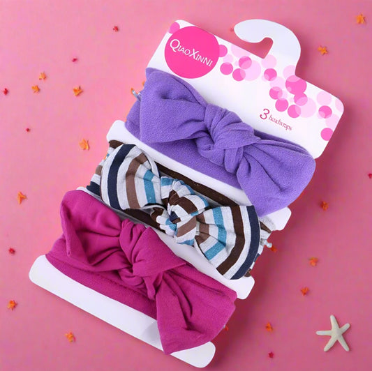 3in1 Cotton Bow Headbands