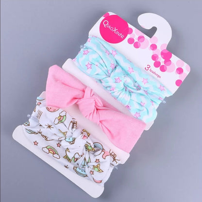 3in1 Cotton Bow Headbands