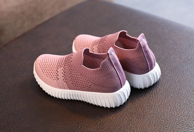 Kids Mesh Sneakers - Breathable, Anti-Slip, Soft Soled Shoes