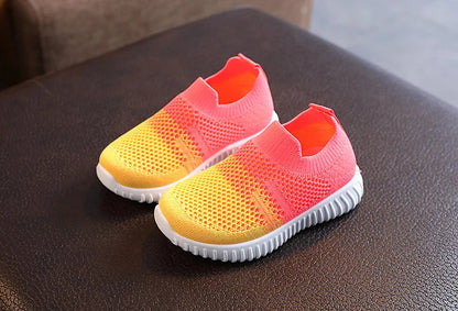 Kids Mesh Sneakers - Breathable, Anti-Slip, Soft Soled Shoes