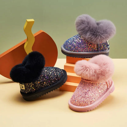 Winter Kids Fashion Snow Boots: Genuine Leather, Warm & Plush