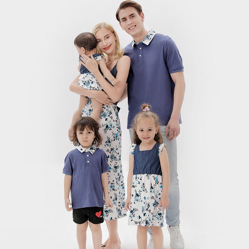 Family Matching Outfits Parent-child Clothes