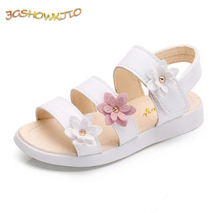 Girl's Summer Floral Sandals - Princess Fashion