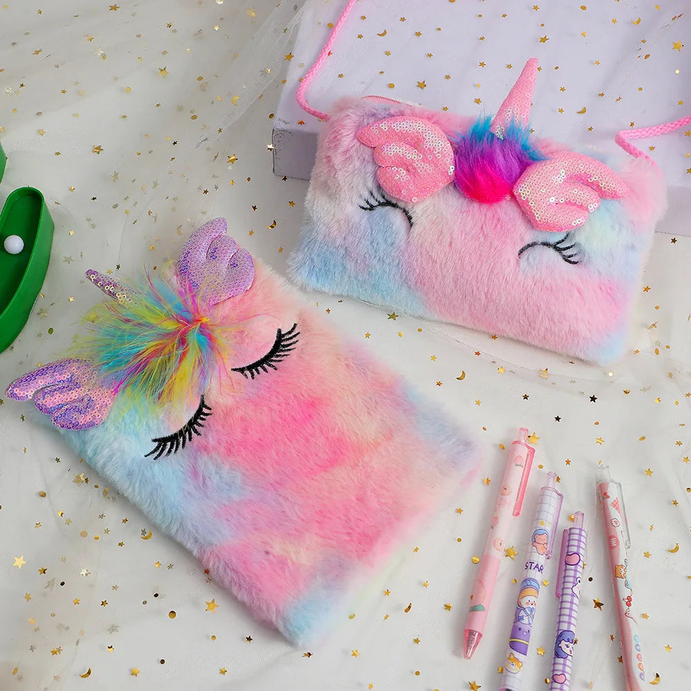 Plush Unicorn Shoulder Bag