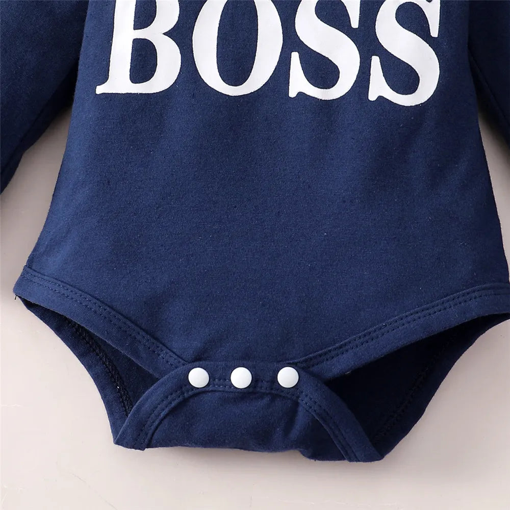 Newborn Boy 2PCS Set: Hoodie Jumpsuit + Pants