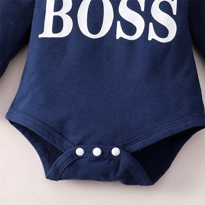 Newborn Boy 2PCS Set: Hoodie Jumpsuit + Pants