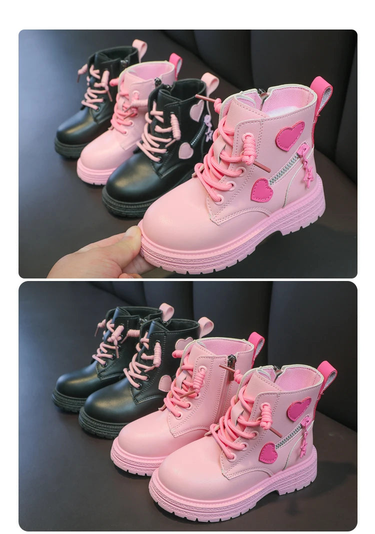 Chic Pink Rubber Boots for Fashionable Little Princesses
