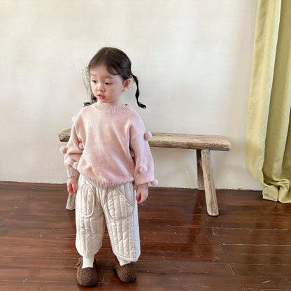 Elastic Waist Cotton Harem Pants - Kid's Spring/Autumn Trousers