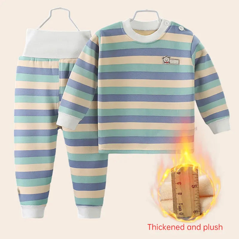 Warm Plush Kids Clothing Sets for Autumn/Winter