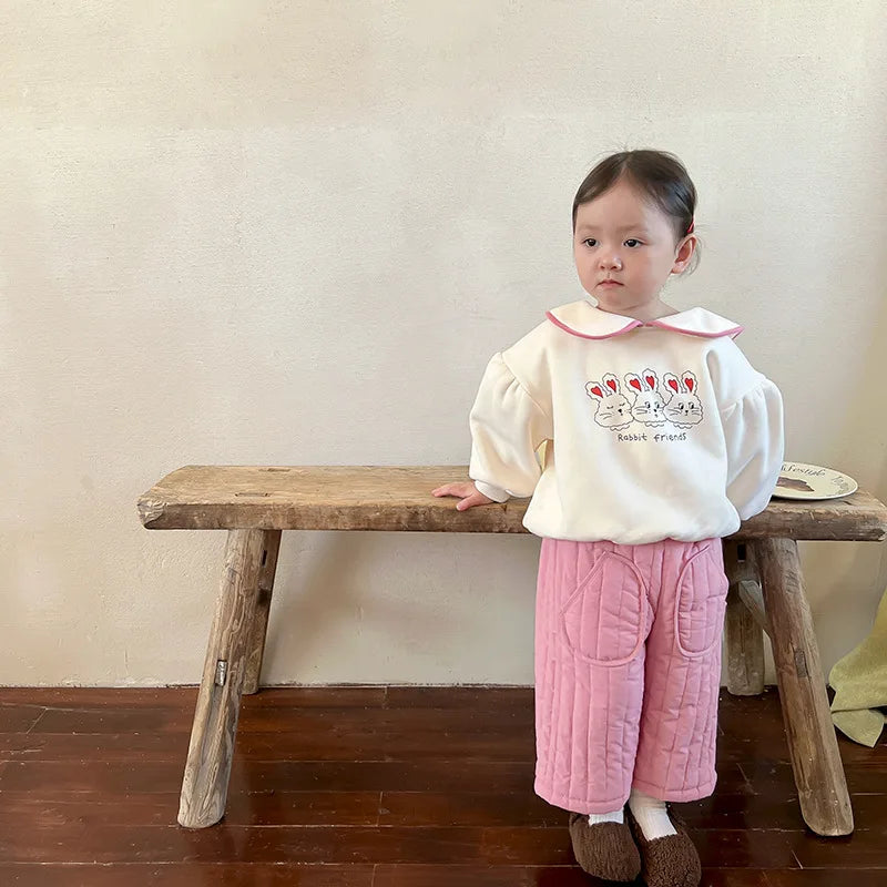 Elastic Waist Cotton Harem Pants - Kid's Spring/Autumn Trousers