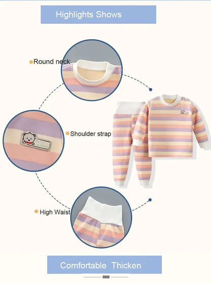 Warm Plush Kids Clothing Sets for Autumn/Winter