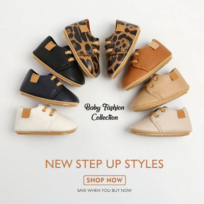 New Retro Leather Baby Shoes - Multicolor Toddler Moccasins