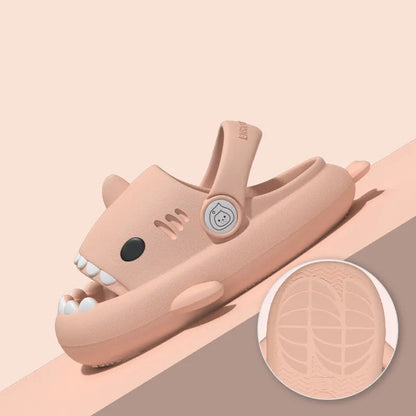 Shark Cartoon Sandals: Summer Kids' Non-slip Soft Sole Slippers