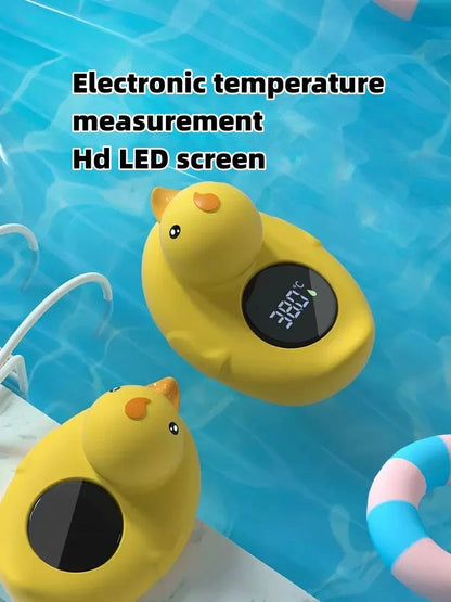 Little Yellow Duck Baby Bath Thermometer: Floating Waterproof Safety Sensor