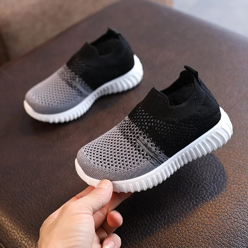 Kids Mesh Sneakers - Breathable, Anti-Slip, Soft Soled Shoes
