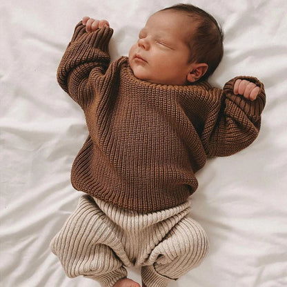 Knitted Loose Sweater for Baby in Autumn/Winter
