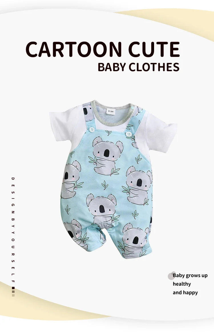 Koala Print Newborn Romper (0-18 Months)