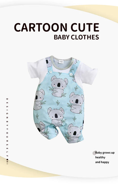 Koala Print Newborn Romper (0-18 Months)