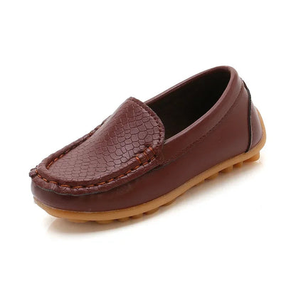 Kids' PU Leather Slip-On Moccasin Loafers