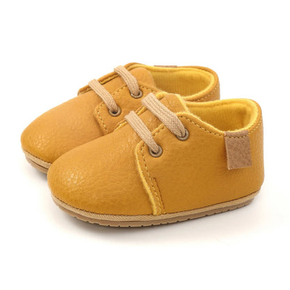 New Retro Leather Baby Shoes - Multicolor Toddler Moccasins