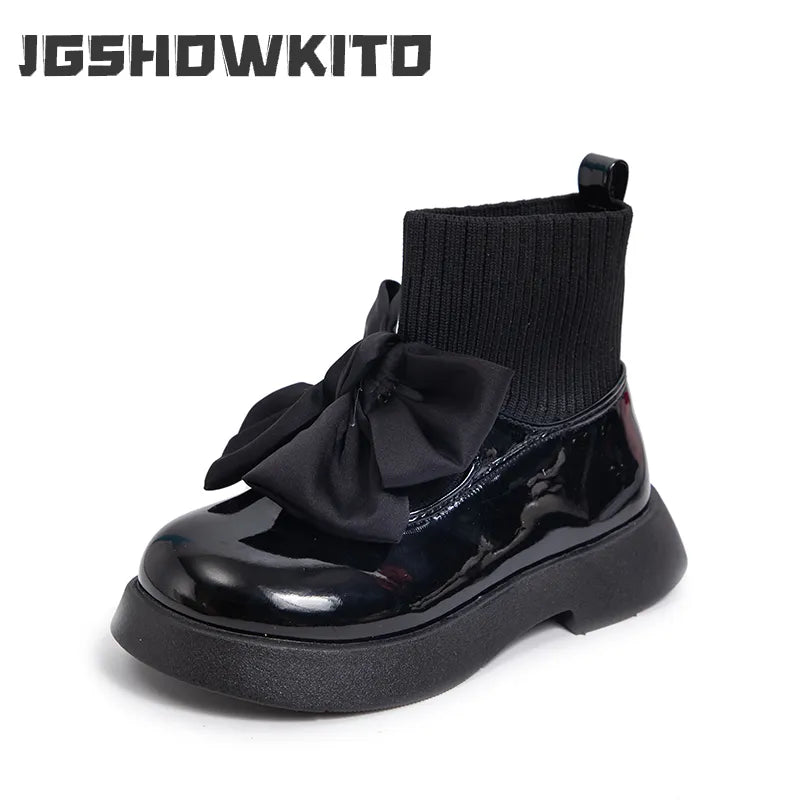 Girls Sock Boots: Elegant and Non-slip School Shoes