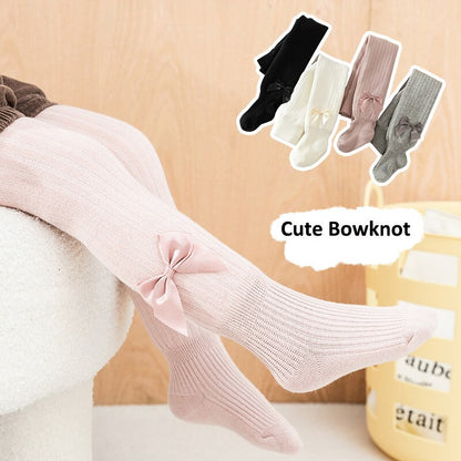 Tights Cute Bowknot Cotton Pantyhose For Girls