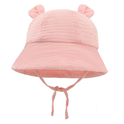 Printed Muslin Baby Bucket Hat: Cute Panama Fisherman Cap